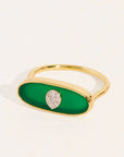 BE MAAD - Bague IZY 2 - ONYX VERT - Taille 54