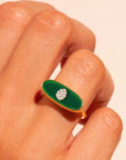 BE MAAD - Bague IZY 2 - ONYX VERT - Taille 54