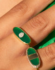 BE MAAD - Bague IZY 2 - ONYX VERT - Taille 54