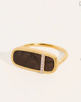 BE MAAD - Bague IZY 3 - Onyx texture - Taille 56