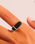 BE MAAD - Bague IZY 3 - Onyx texture - Taille 56
