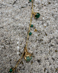 GAS BIJOUX - Collier LUCCE serti doré à l’or fin - Malachite et turquoise