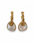 GAS BIJOUX - BOUCLES D'OREILLES CREOLES TORRIDE SILIA - NACRE BLANCHE