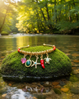 GAS BIJOUX - BRACELET ZANCHA DORÉ ET FILS DE SOIE ORANGE
