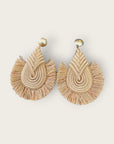 EFFET BIJOUX - Boucles d'oreilles en passementerie - MADEMOISELLE - BEIGE