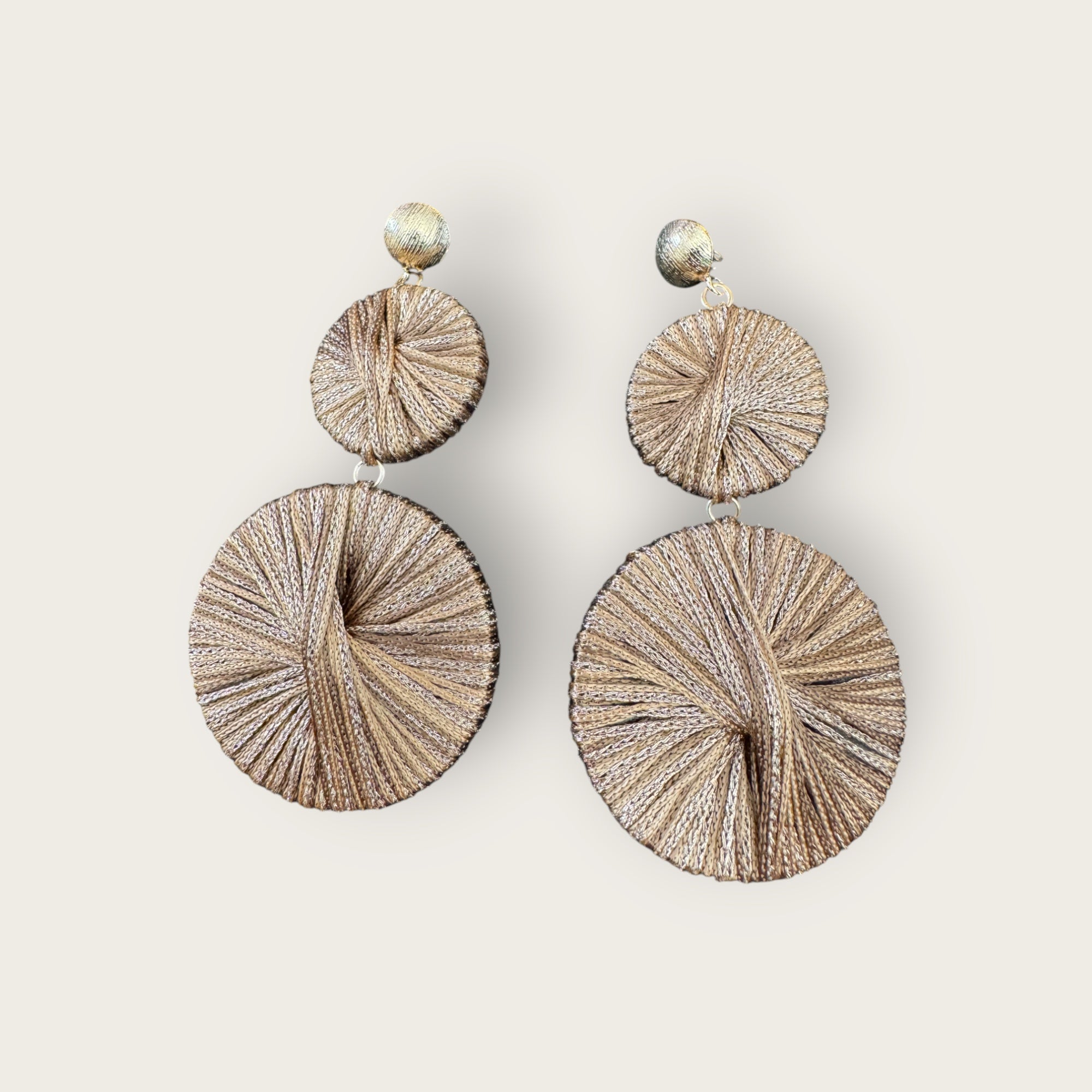 EFFET BIJOUX - Boucles d'oreilles en passementerie - ATHENA - DORE
