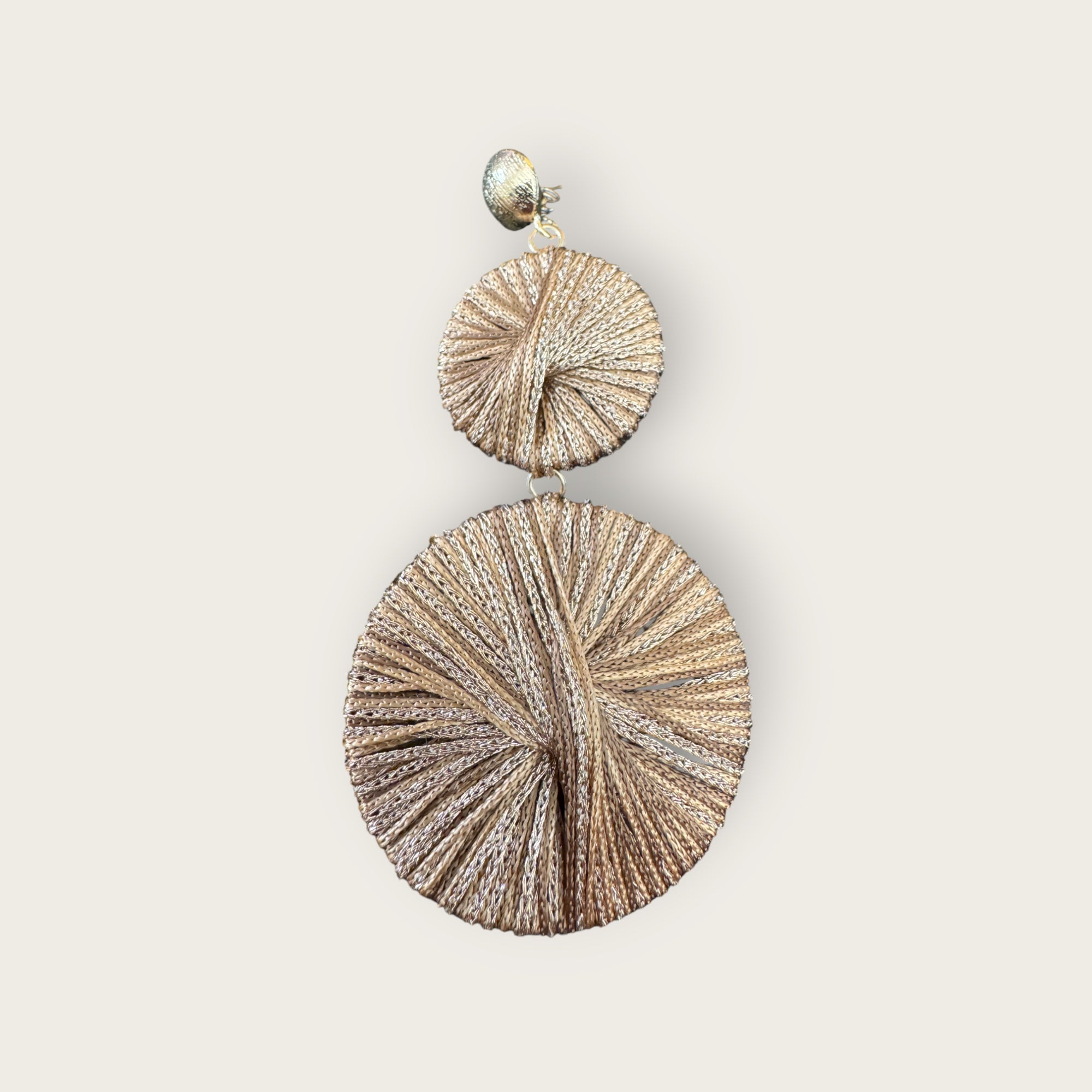 EFFET BIJOUX - Boucles d'oreilles en passementerie - ATHENA - DORE