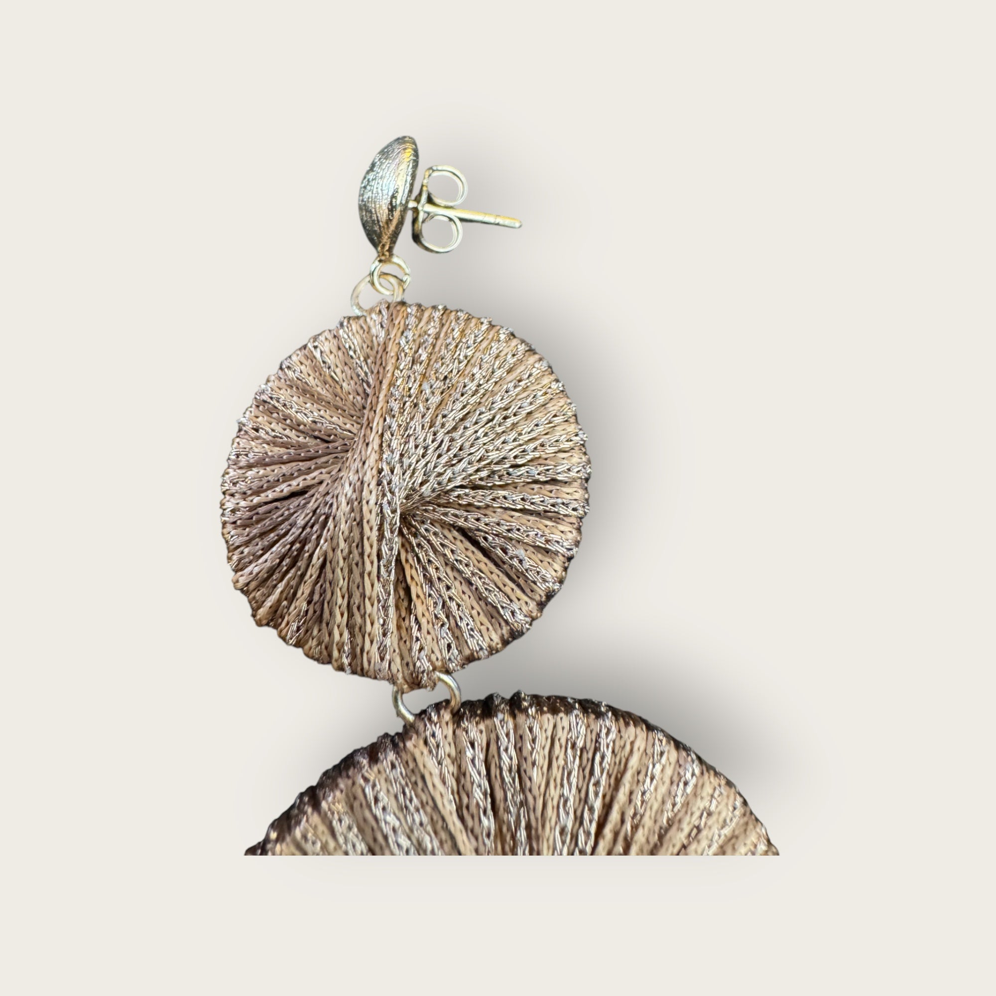 EFFET BIJOUX - Boucles d'oreilles en passementerie - ATHENA - DORE