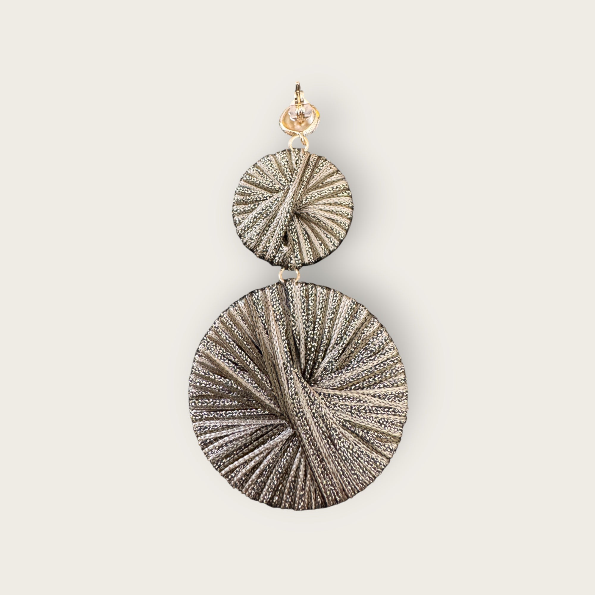EFFET BIJOUX - Boucles d'oreilles en passementerie - ATHENA - KAKI