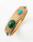 GAS BIJOUX - BRACELET STRADA DORÉ - TURQUOISE ET MALACHITE