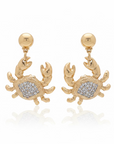 GAS BIJOUX - BOUCLES D'OREILLES KRABE MINI BIS DORÉES