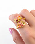 GAS BIJOUX - BAGUE DUALITY SCARAMOUCHE EMAIL - DORÉE