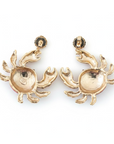 GAS BIJOUX - BOUCLES D'OREILLES KRABE BIS DORÉES