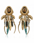 GAS BIJOUX - BOUCLES D'OREILLES BALANDRA TIGES DROITES DORÉES