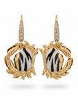 GAS BIJOUX - BOUCLES D’OREILLES YAO KRABE DORÉES ZEBRE