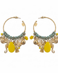 GAS BIJOUX - BOUCLES D'OREILLES CREOLES ANASTASIA MINI DORÉES - TONS DE JAUNE