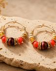 GAS BIJOUX - BOUCLES D'OREILLES CREOLES ALOHA DORÉES