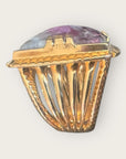 GAS BIJOUX - Bague ARTY BIS chevalière dorée à l’or fin - PIerre Lepidolite