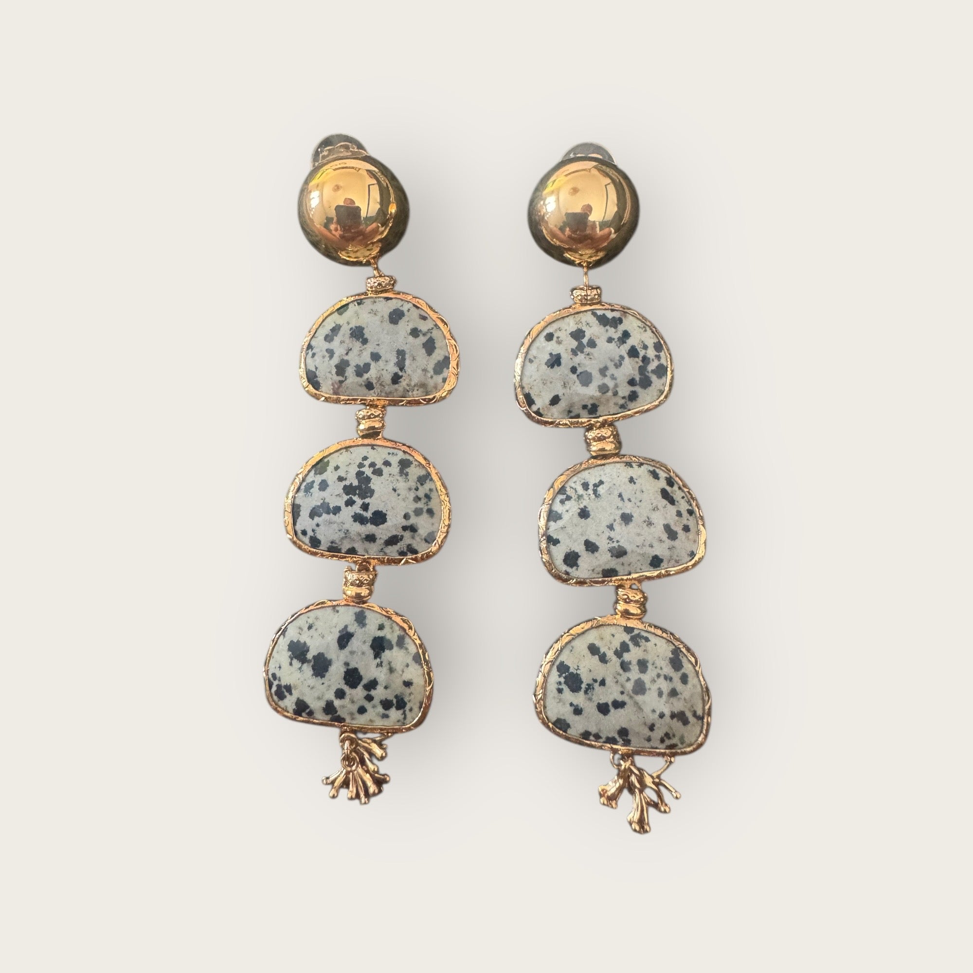 GAS BIJOUX - Boucles d’oreilles CLIPS SILENZA dorées à l’or fin - NOUVEAUTÉ