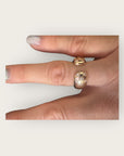 GAS BIJOUX - Bague SAINT GERMAIN strass doré à l’or fin et cristaux blancs