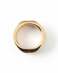 GAS BIJOUX - BAGUE SELVA VAGUE DORÉE - ACETATE BEIGE - TAILLE 1