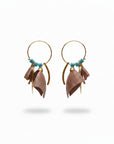 GAS BIJOUX - BOUCLES D'OREILLES MARLY DORÉES PETITS MODELES - CHOCOLAT