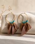 GAS BIJOUX - BOUCLES D'OREILLES MARLY DORÉES PETITS MODELES - CHOCOLAT