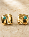 GAS BIJOUX - BOUCLES D'OREILLES SQUARE DORÉES PETITS MODELES