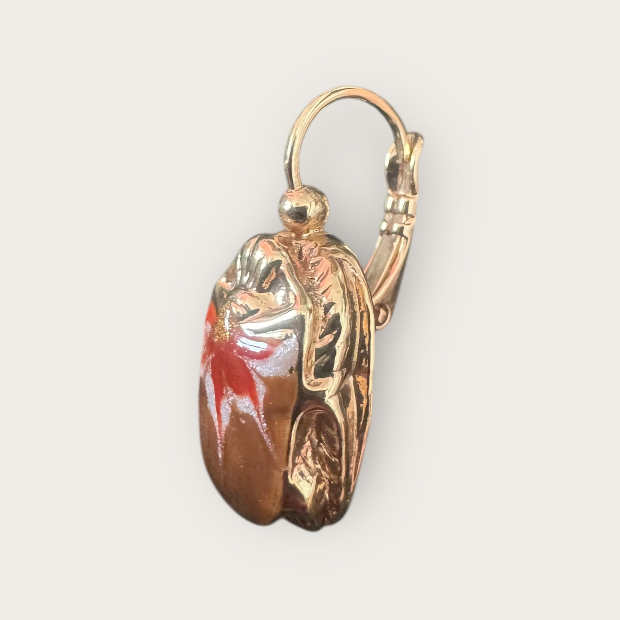 GAS BIJOUX - Boucles d'oreilles SCARAMOUCHE émail dorées à l'or fin