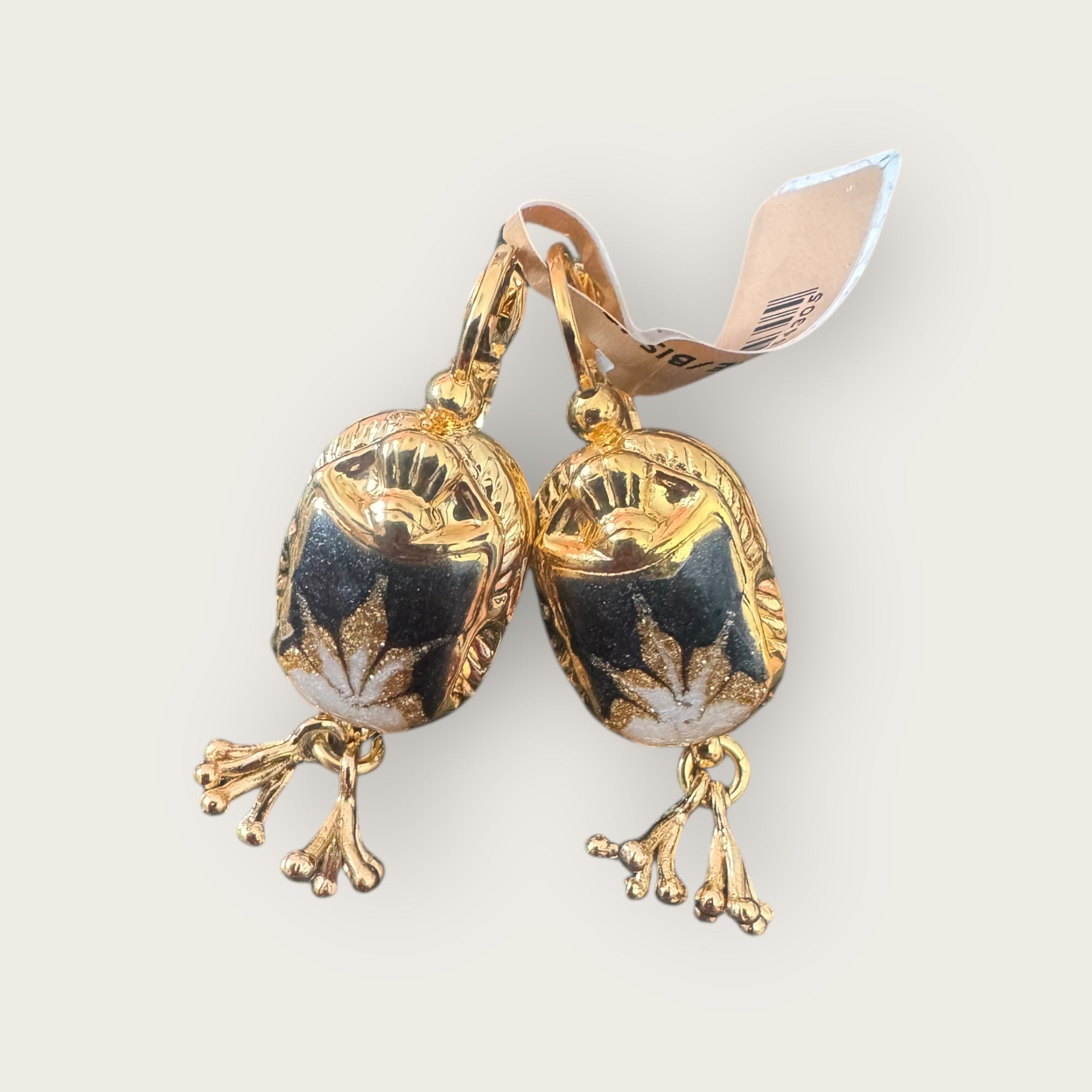 GAS BIJOUX - Boucles d'oreilles SCARAMOUCHE émail dorées à l'or fin