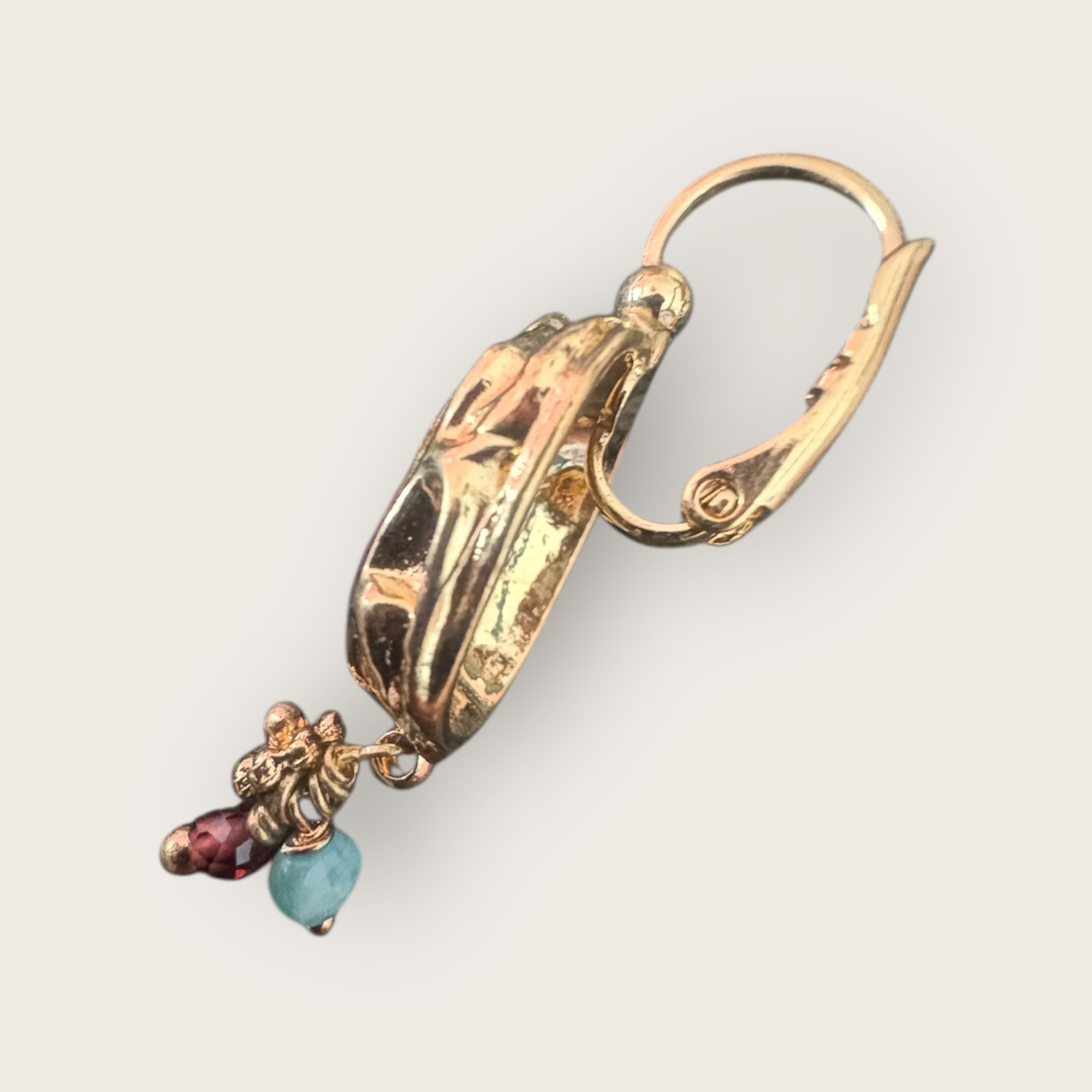 GAS BIJOUX - Boucles d'oreilles SCARAMOUCHE émail dorées à l'or fin