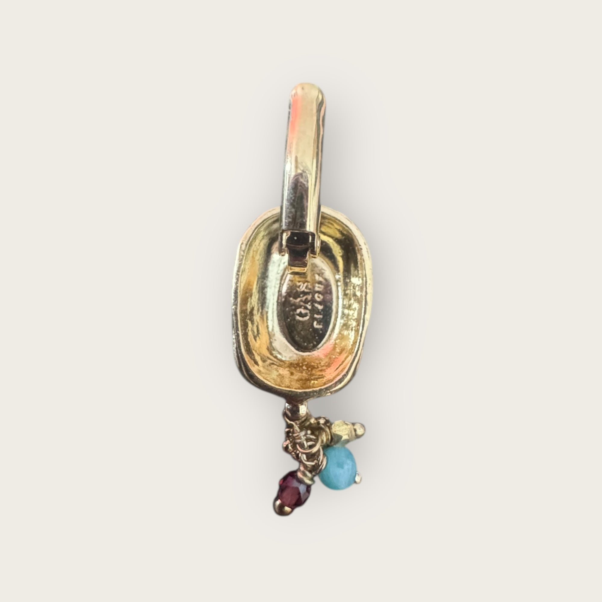 GAS BIJOUX - Boucles d'oreilles SCARAMOUCHE émail dorées à l'or fin