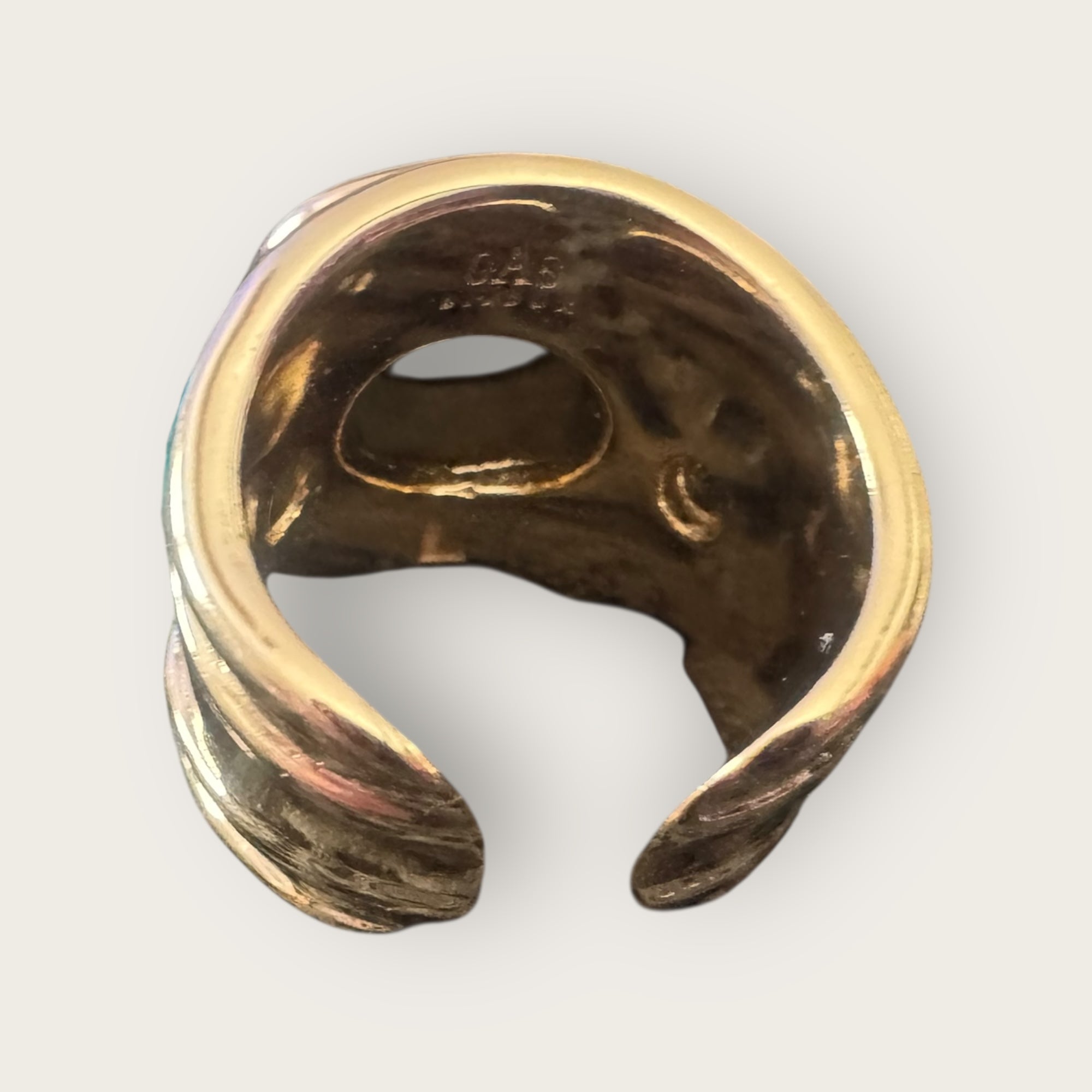 GAS BIJOUX - Bague SIMONE DORÉE - Jaspe Kambala et turquoise - TAILLE L