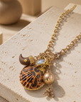 GAS BIJOUX - COLLIER CONSTANTINE DORÉ - COQUILLAGE LEOPARD