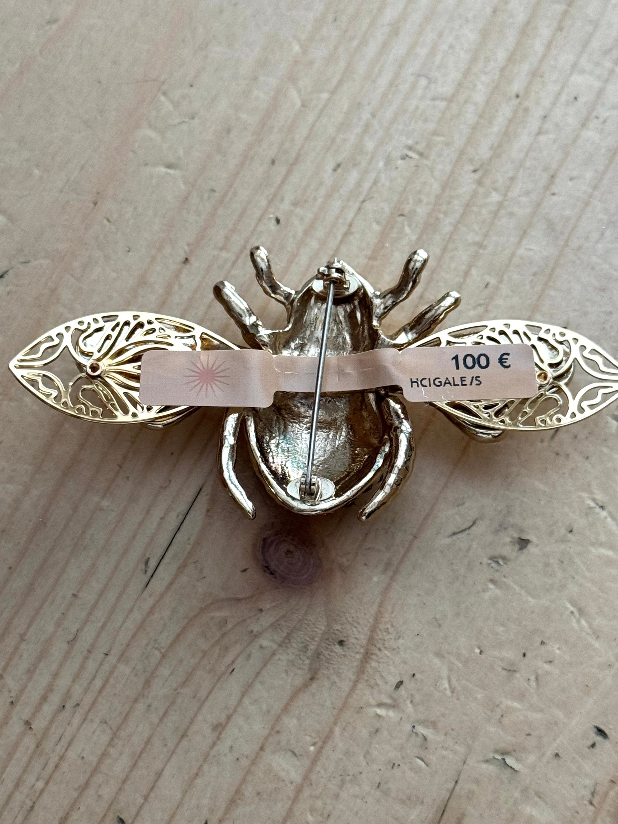 GAS BIJOUX - Broche pièce unique en forme de cigale