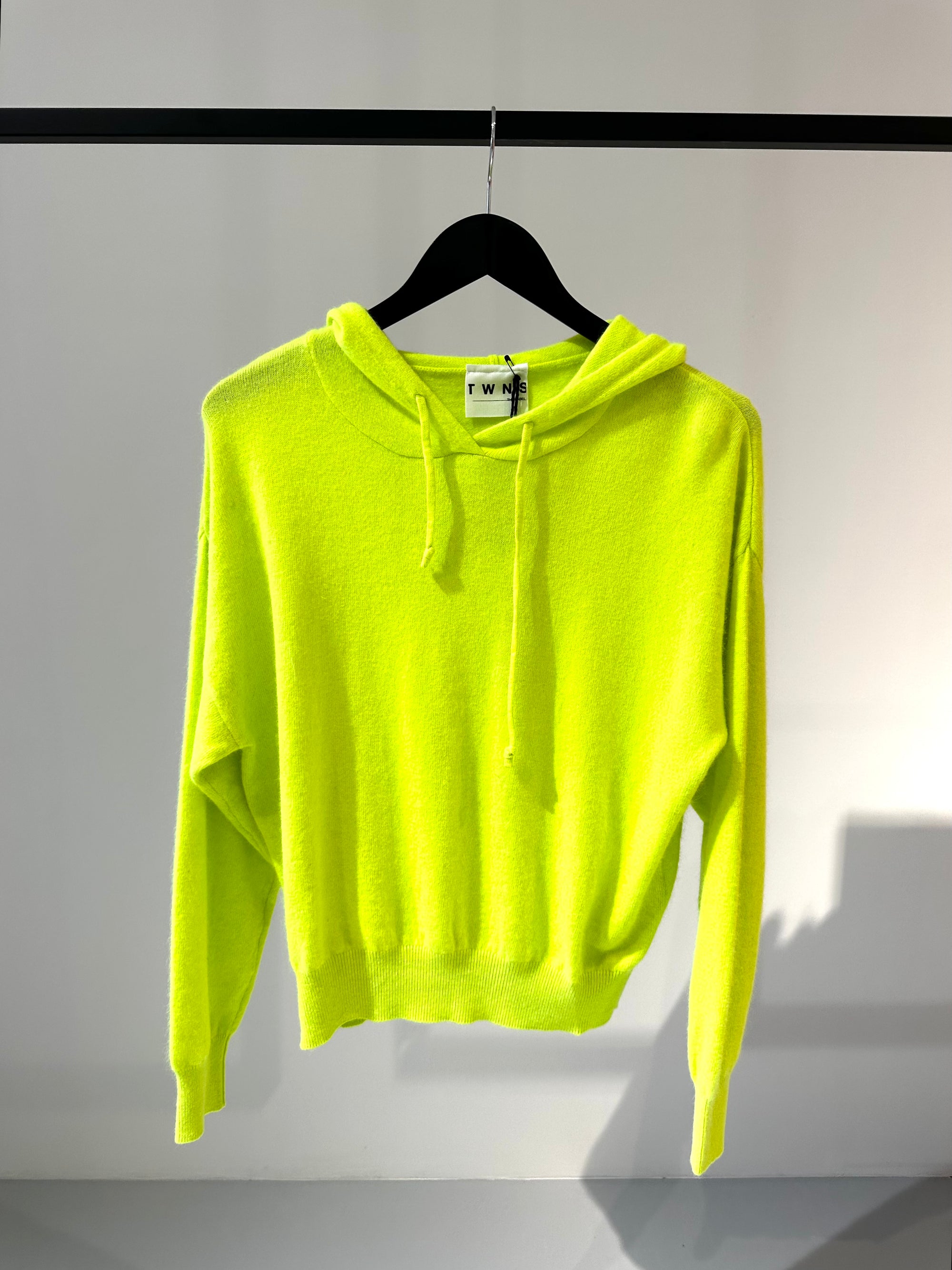 TWINS - Pull a capuche - KN25014 - JAUNE FLUO