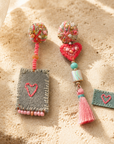 COLLECTION TOPAZE - BOUCLES D'OREILLES "COEUR ET NACRE"