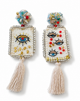 COLLECTION TOPAZE - BOUCLES D'OREILLES " REGARD IVOIRE "