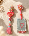 COLLECTION TOPAZE - BOUCLES D'OREILLES " TENDRESSE CORAIL "