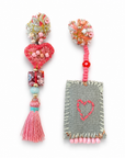 COLLECTION TOPAZE - BOUCLES D'OREILLES " TENDRESSE CORAIL "
