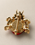 GAS BIJOUX - BROCHE COCCINELLE STRASS