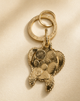 GAS BIJOUX - PORTE-CLES TORTUE DORÉ ÉMAILLÉ