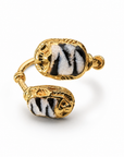 GAS BIJOUX - BAGUE DUALITY SCARAMOUCHE EMAIL DORÉ