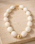 ZAG BIJOUX - COLLIER MAILLES OVALES ACETATE BEIGE - NEW MODELE HIVER 2026