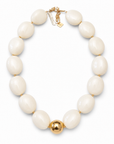 ZAG BIJOUX - COLLIER MAILLES OVALES ACETATE BEIGE - NEW MODELE HIVER 2026