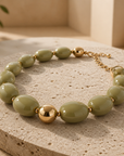 ZAG BIJOUX - COLLIER MAILLES OVALES ACETATE OLIVE - NEW MODELE HIVER 2026