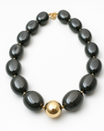 ZAG BIJOUX - COLLIER MAILLES OVALES ACÉTATE NOIR REFLETS VERTS - NEW MODEL HIVER 2026