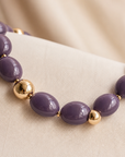 ZAG BIJOUX - COLLIER MAILLES OVALES ACÉTATE VIOLET - NEW MODEL HIVER 2026