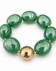 ZAG BIJOUX - BRACELET MAILLES OVALES ACÉTATE VERT EMERAUDE - NEW MODEL HIVER 2026