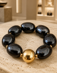 ZAG BIJOUX - BRACELET MAILLES OVALES ACÉTATE NOIR - NEW MODEL HIVER 2026